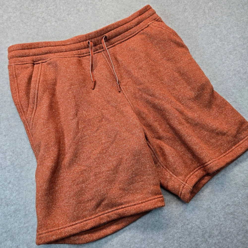 Smartwool Mens Merino Wool Blend Sweat Shorts Burnt Orange Heather Large L